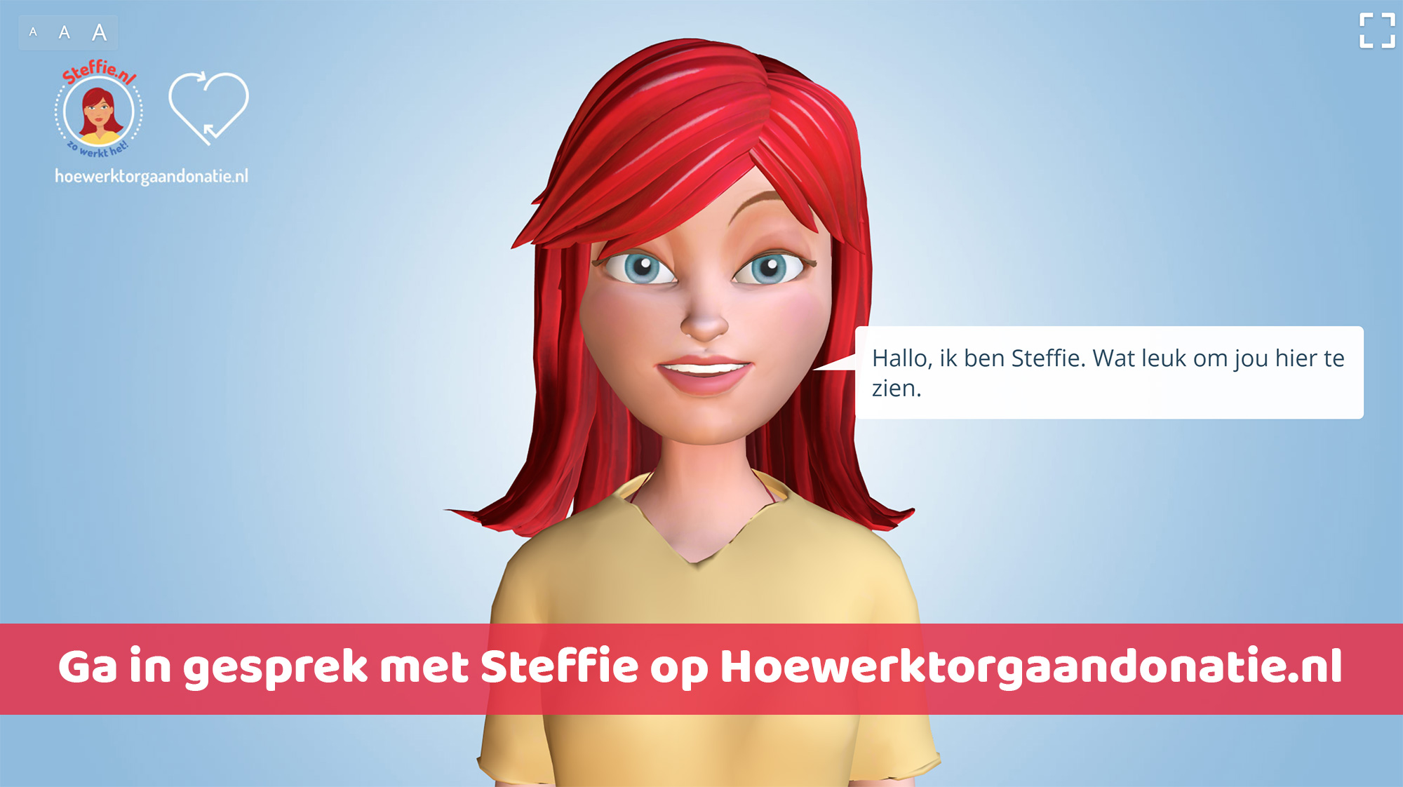 Met Steffie kan je ook praten over orgaandonatie